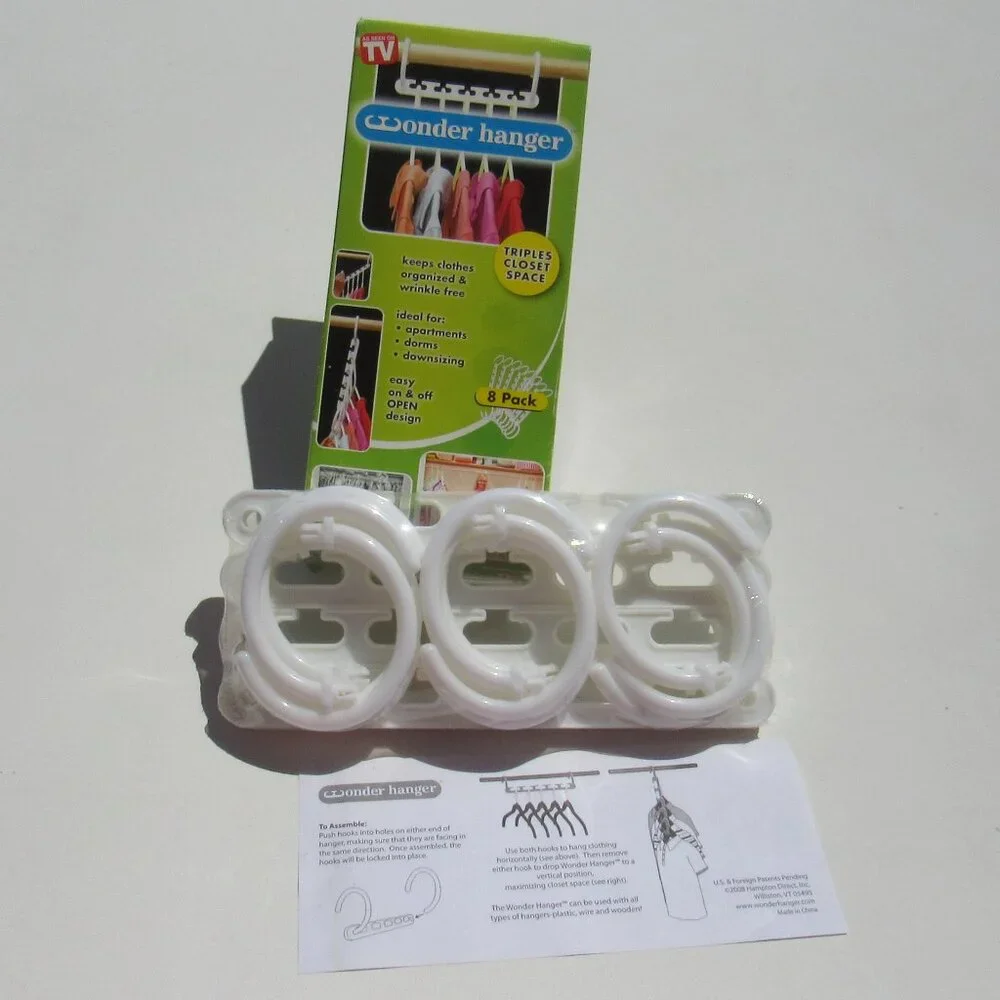 Wonder Hanger Closet Organizer 8 Pack As Seen on TV For Clothes/Purses/Belts - Picture 9 of 9